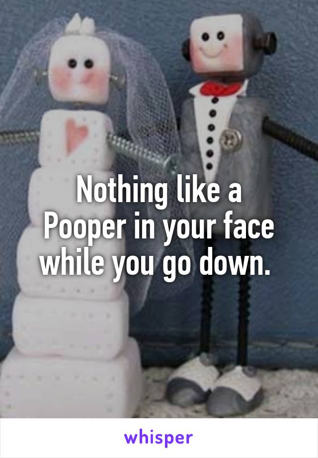 Nothing like a
Pooper in your face while you go down. 