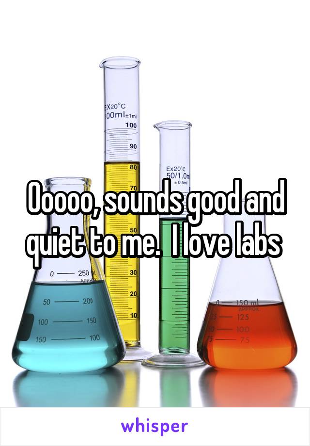 Ooooo, sounds good and quiet to me.  I love labs 