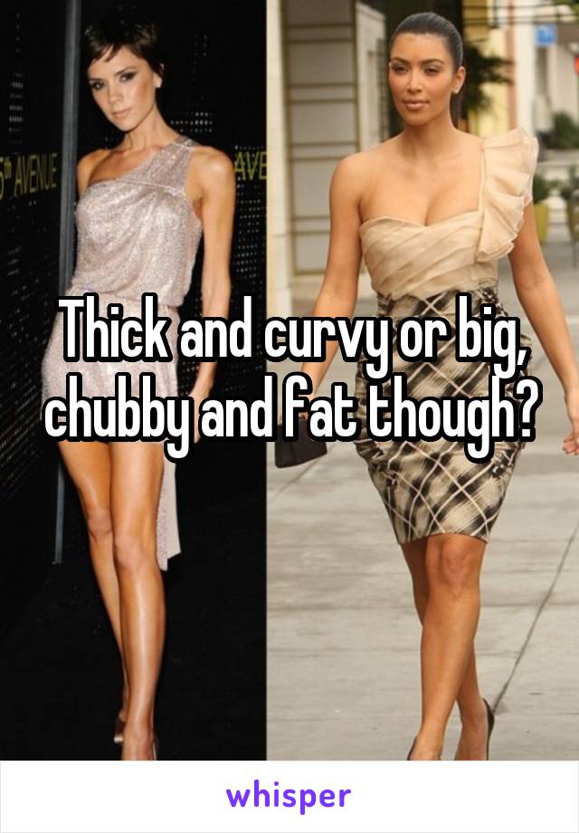 Thick and curvy or big, chubby and fat though?
