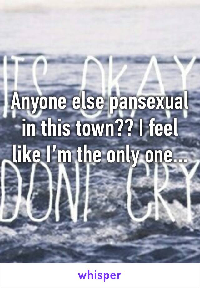 Anyone else pansexual in this town?? I feel like I’m the only one...