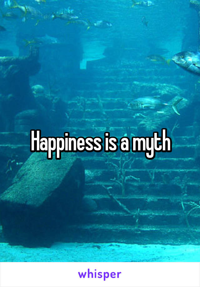 Happiness is a myth