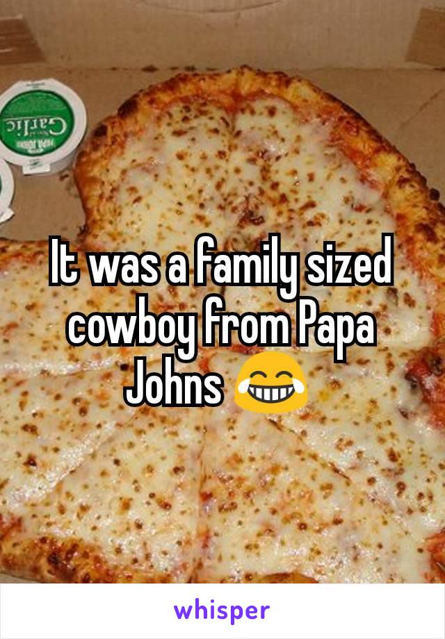 It was a family sized cowboy from Papa Johns 😂 