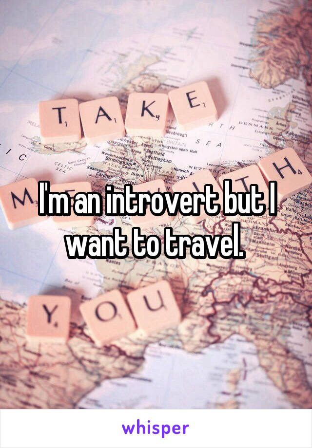 I'm an introvert but I want to travel. 