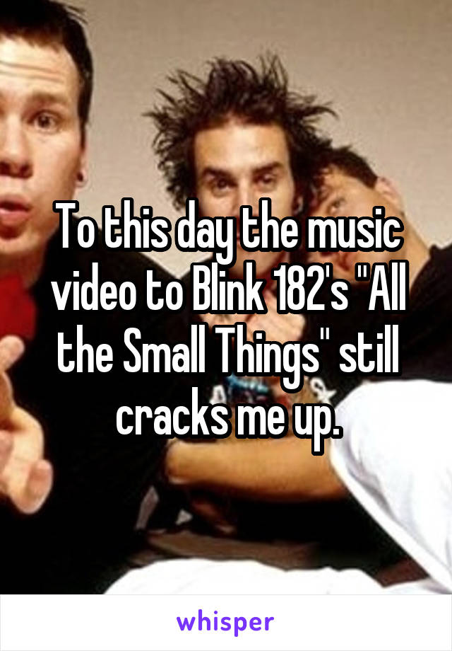 To this day the music video to Blink 182's "All the Small Things" still cracks me up.