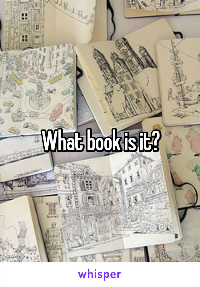What book is it?
