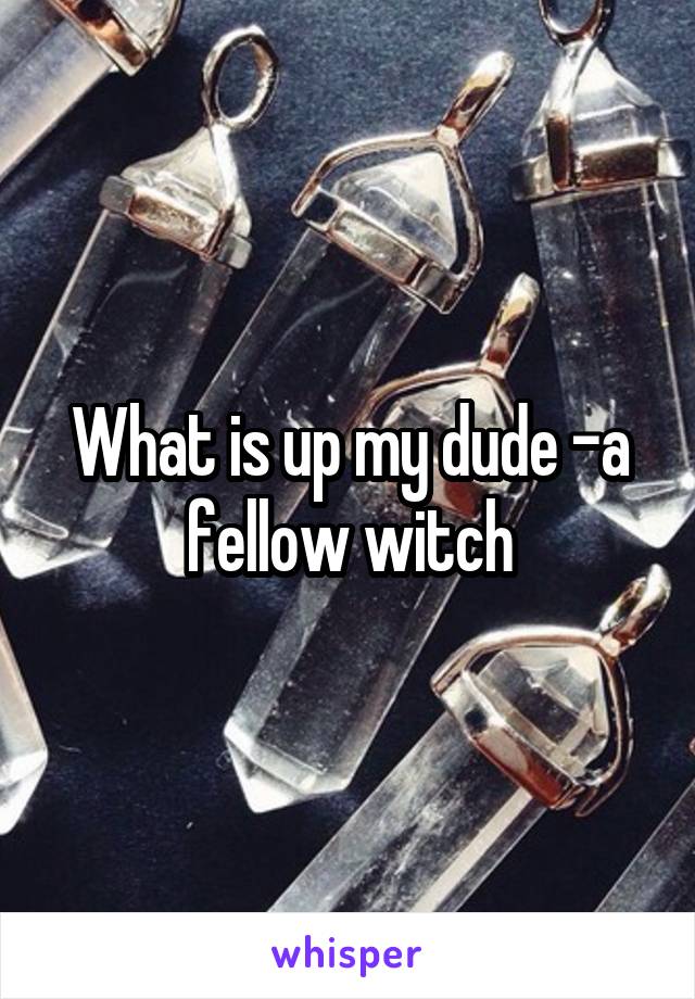 What is up my dude -a fellow witch