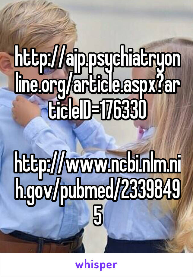 http://ajp.psychiatryonline.org/article.aspx?articleID=176330

http://www.ncbi.nlm.nih.gov/pubmed/23398495