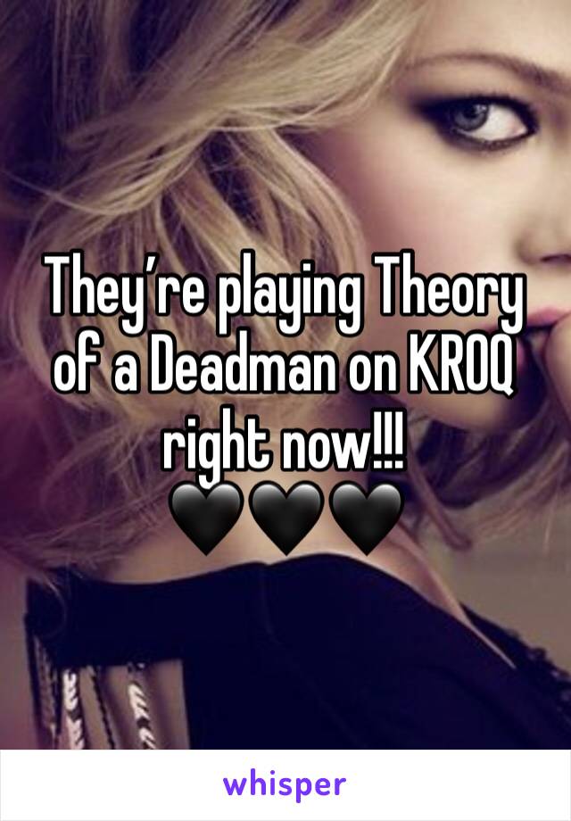 They’re playing Theory of a Deadman on KROQ right now!!!
🖤🖤🖤