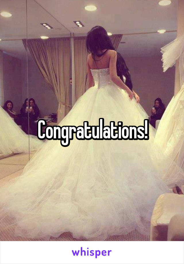 Congratulations!