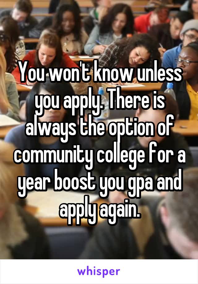 You won't know unless you apply. There is always the option of community college for a year boost you gpa and apply again.