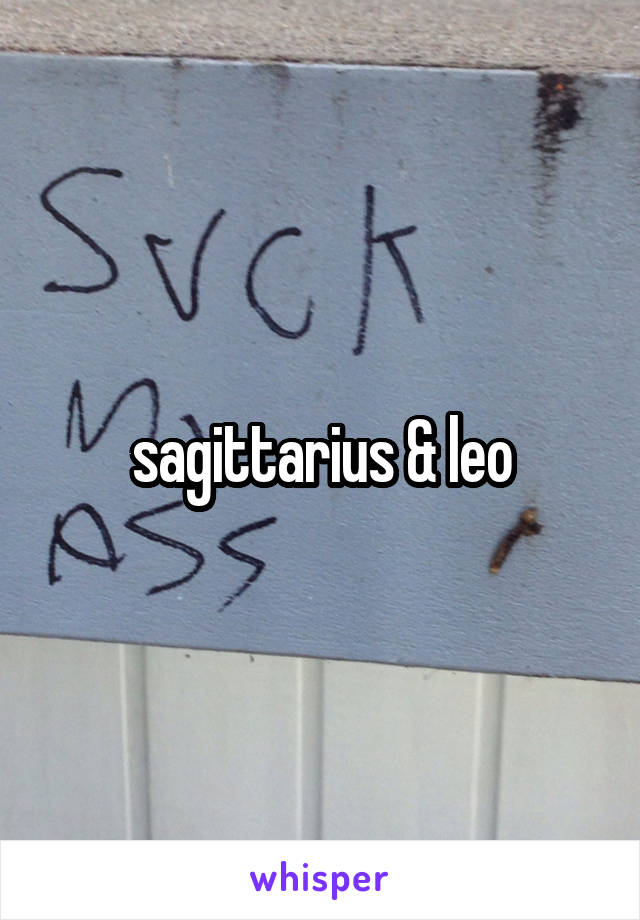 sagittarius & leo