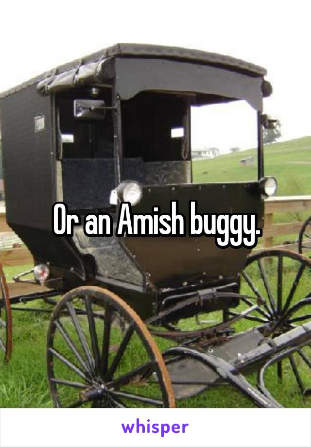 Or an Amish buggy.