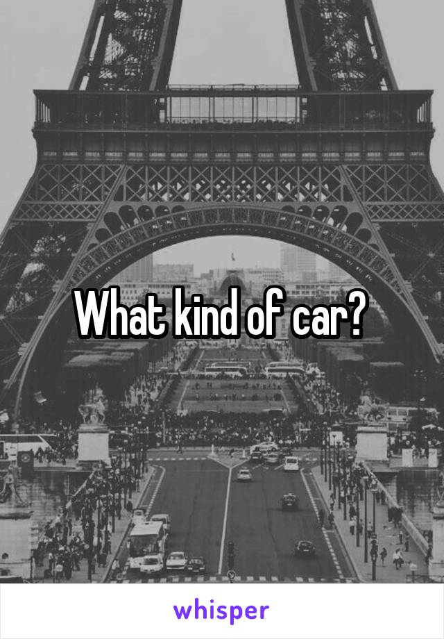 What kind of car? 