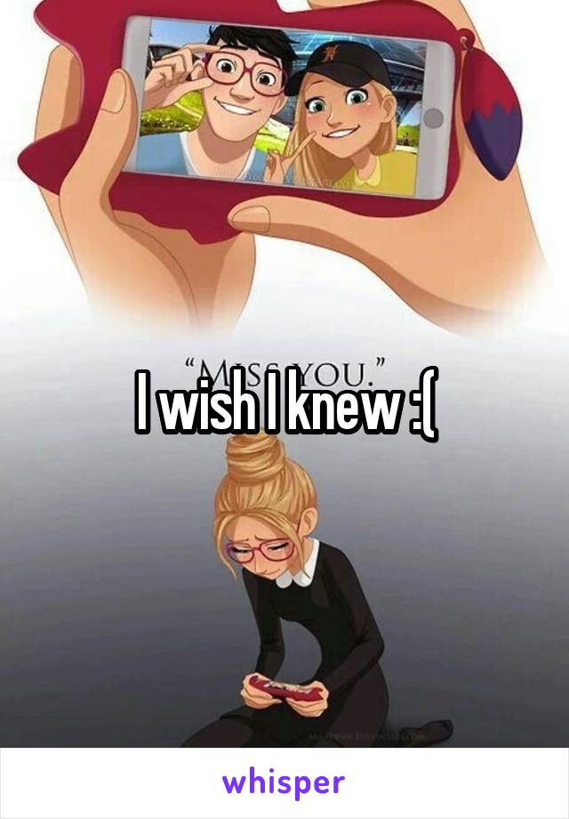 I wish I knew :(