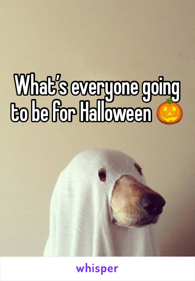 Whatâ€™s everyone going to be for Halloween ðŸŽƒ 