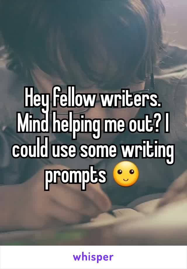 Hey fellow writers. Mind helping me out? I could use some writing prompts 🙂