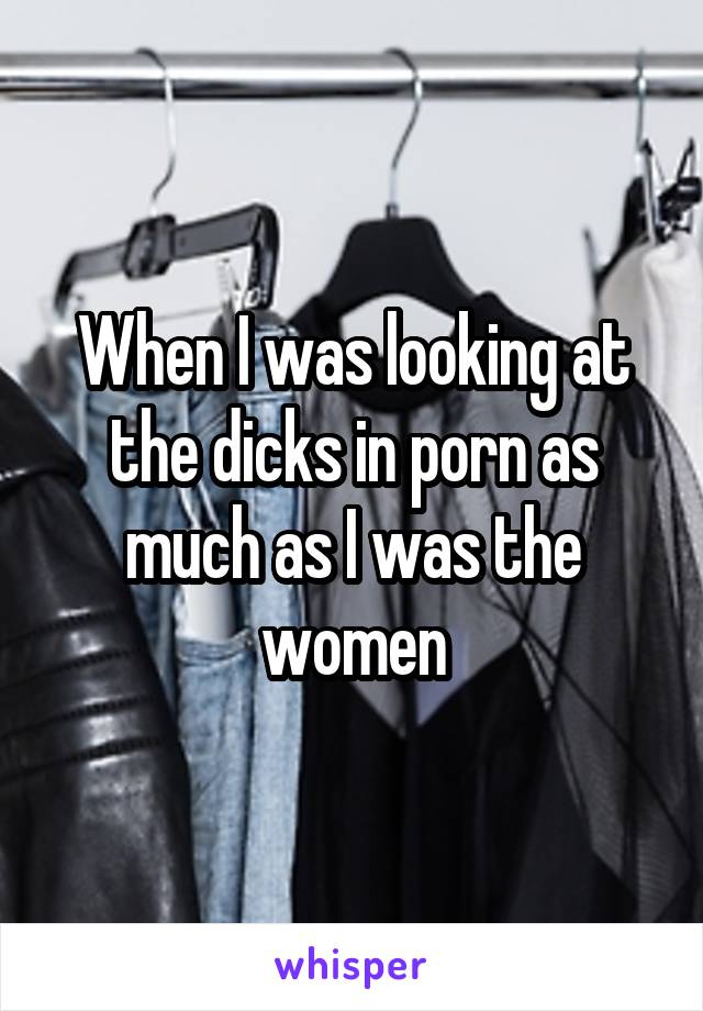 When I was looking at the dicks in porn as much as I was the women