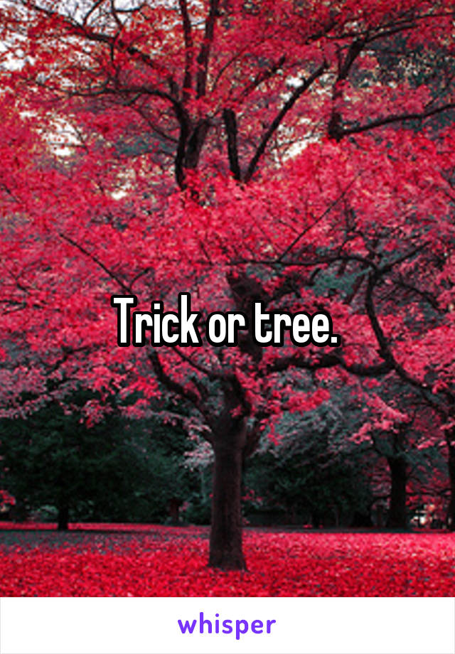 Trick or tree. 