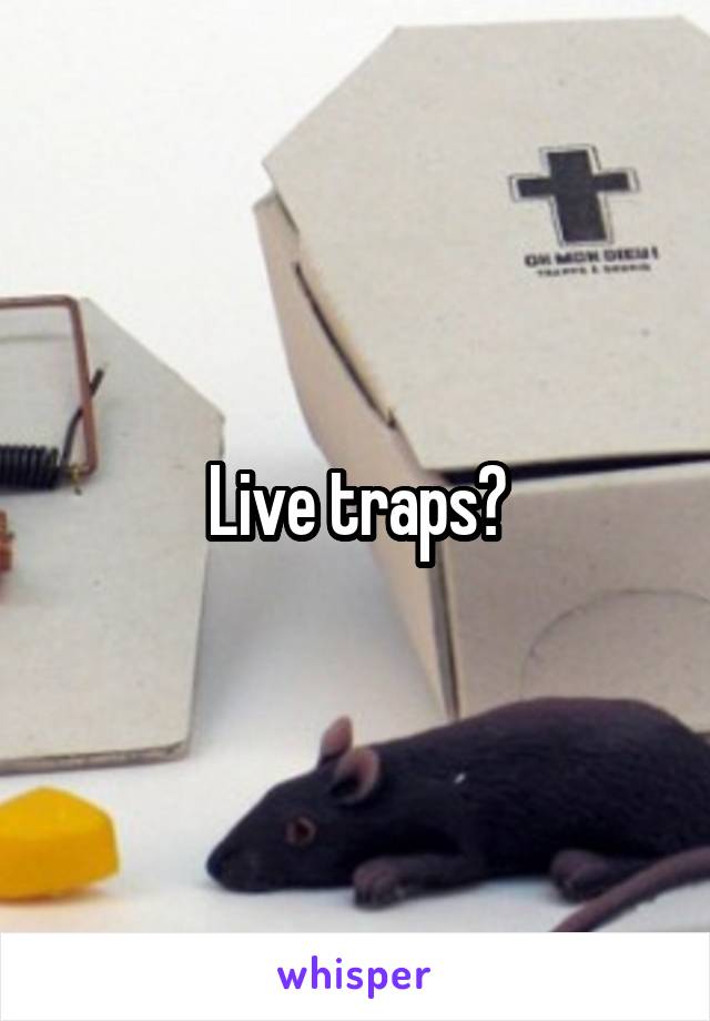 Live traps?