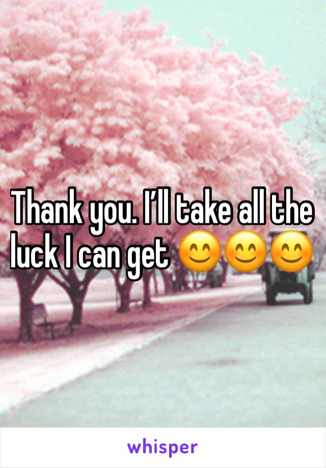 Thank you. I’ll take all the luck I can get 😊😊😊