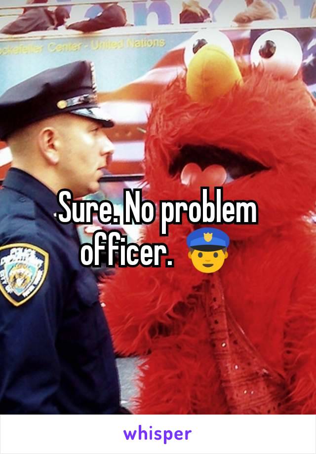 Sure. No problem officer. 👮