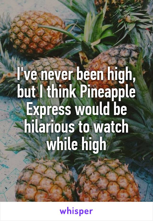 I've never been high, but I think Pineapple Express would be hilarious to watch while high