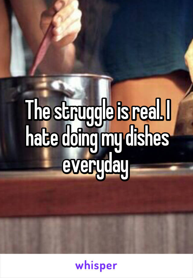 The struggle is real. I hate doing my dishes everyday 