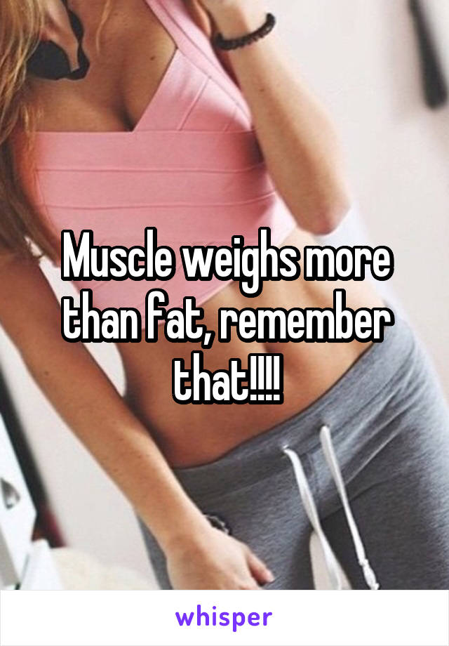 Muscle weighs more than fat, remember that!!!!