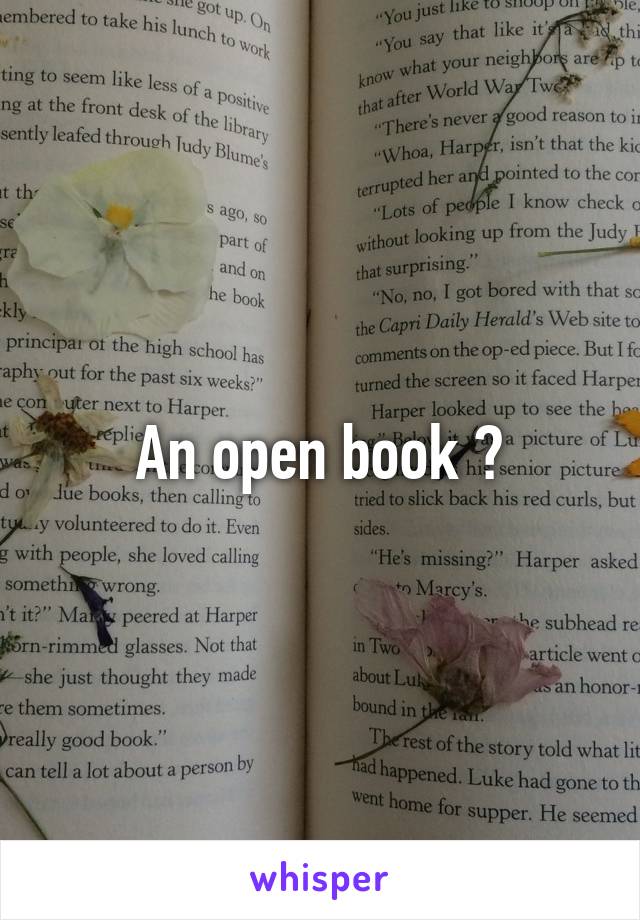An open book 😂
