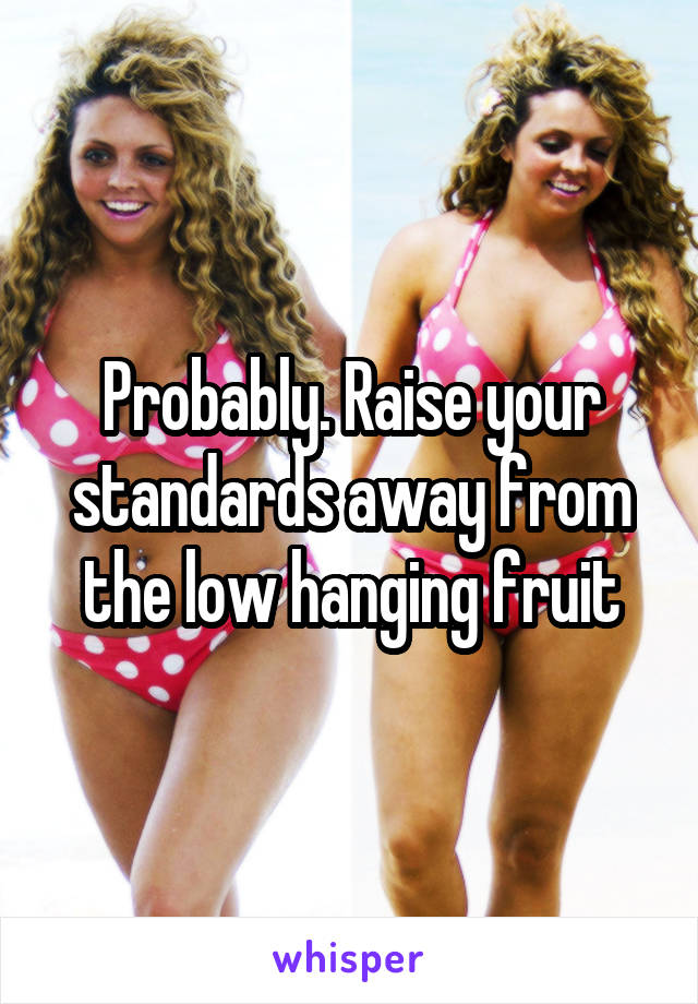 Probably. Raise your standards away from the low hanging fruit