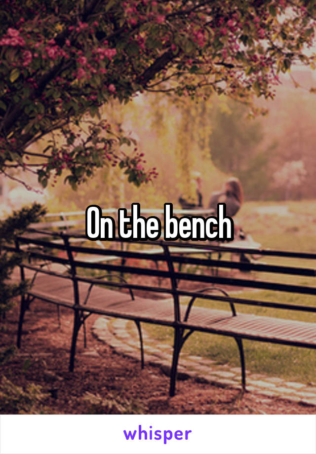 On the bench