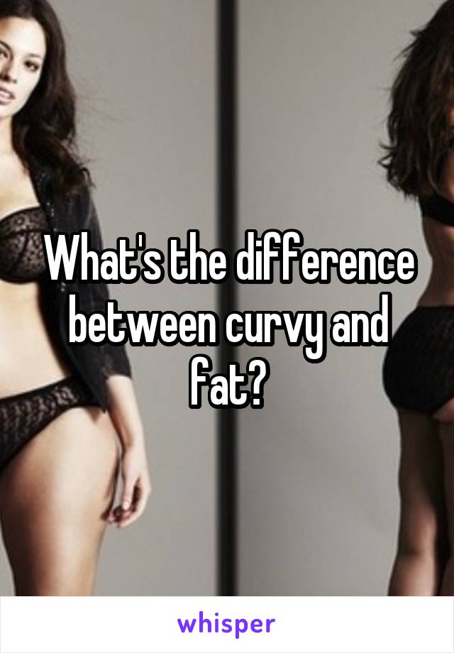 What's the difference between curvy and fat?