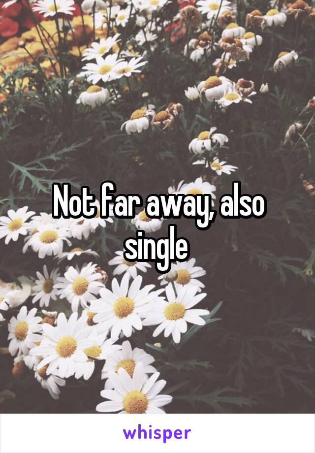Not far away, also single 