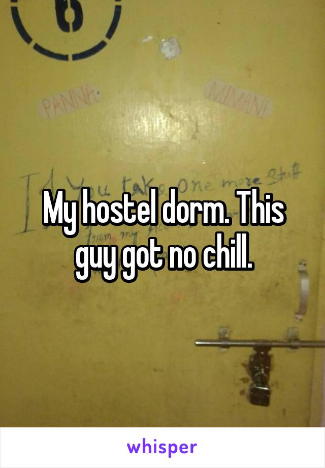 My hostel dorm. This guy got no chill.