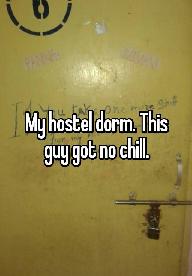 My hostel dorm. This guy got no chill.