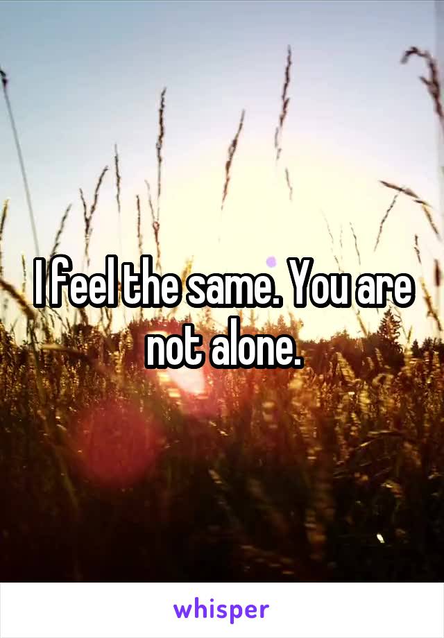 I feel the same. You are not alone.