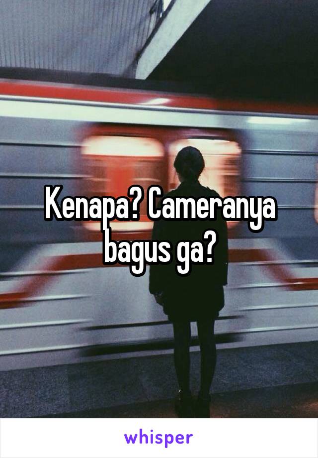 Kenapa? Cameranya bagus ga?