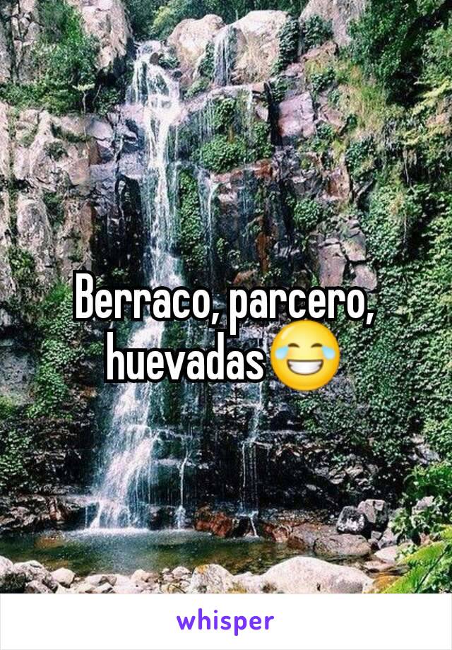 Berraco, parcero, huevadas😂