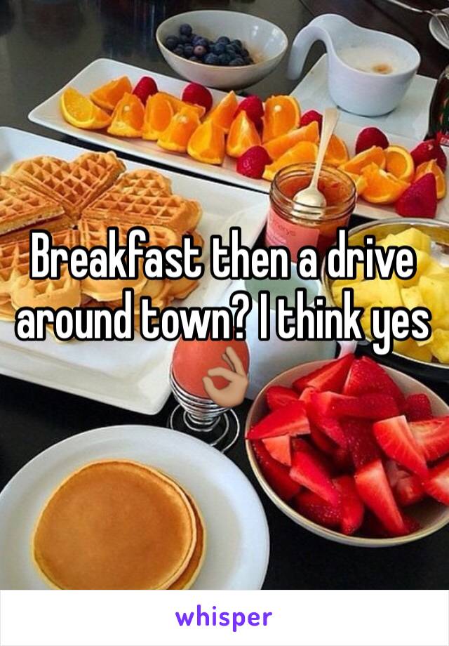 Breakfast then a drive around town? I think yes 👌🏽