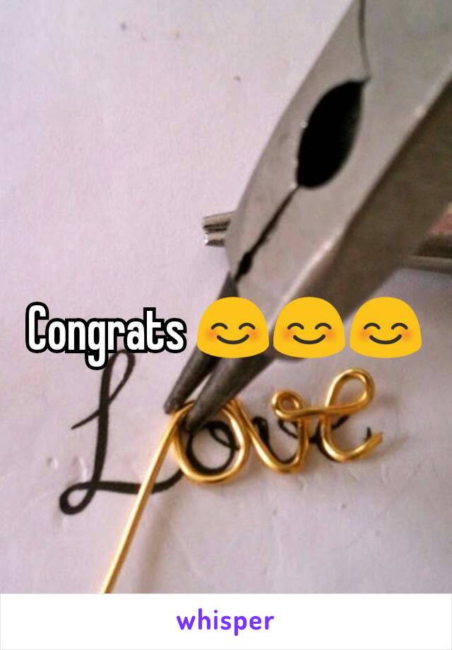 Congrats 😊😊😊