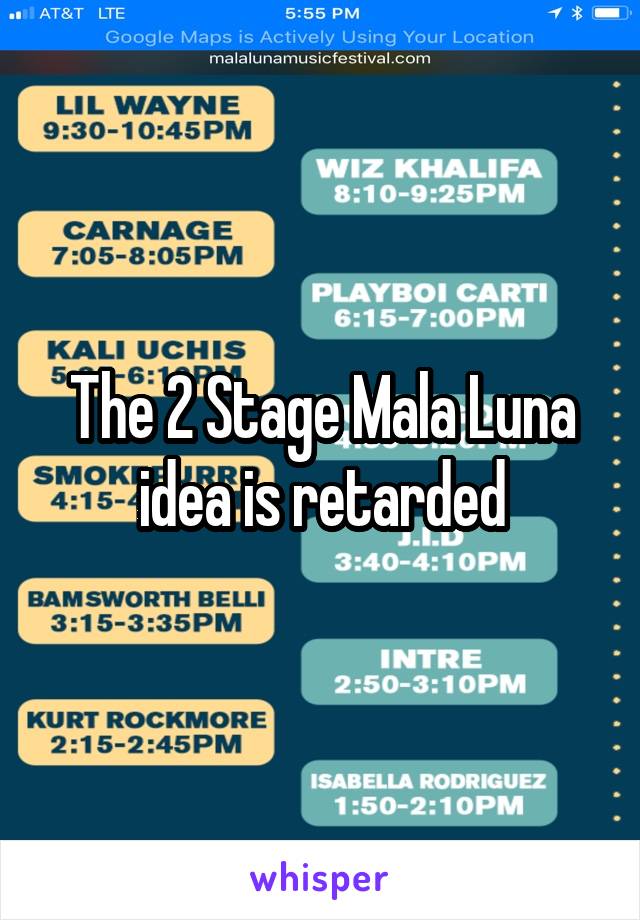 The 2 Stage Mala Luna idea is retarded