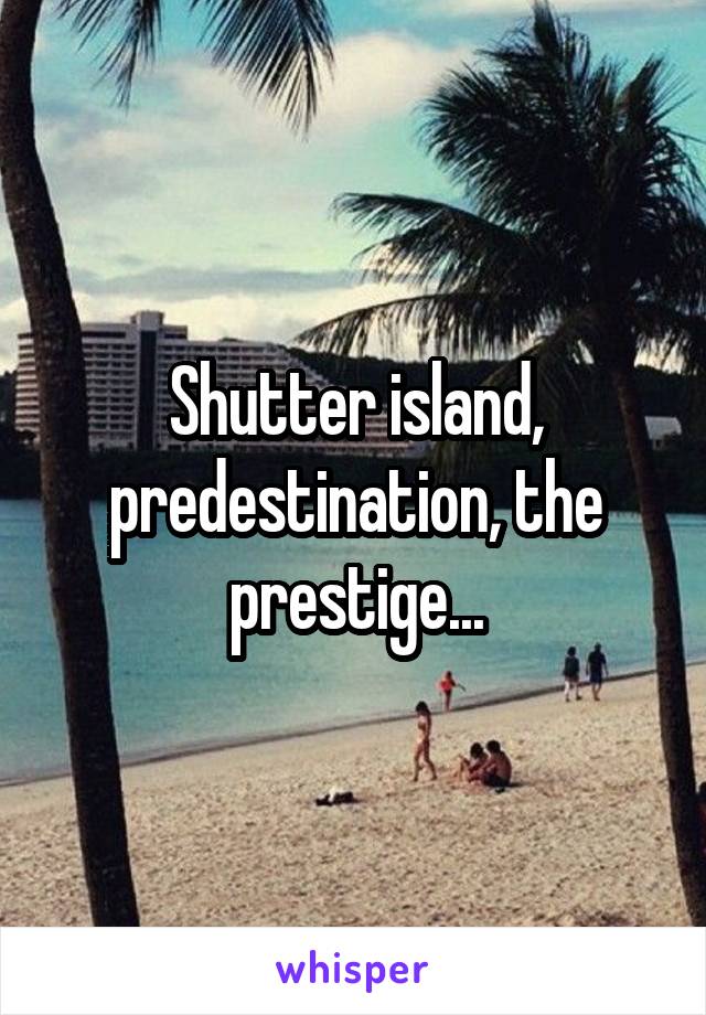 Shutter island, predestination, the prestige...