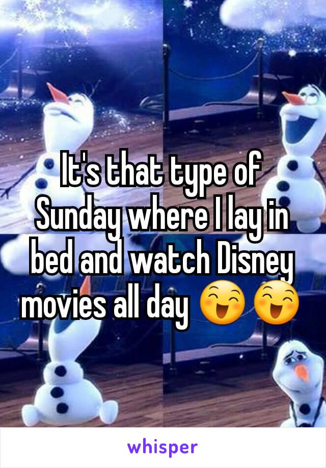 It's that type of Sunday where I lay in bed and watch Disney movies all day 😄😄