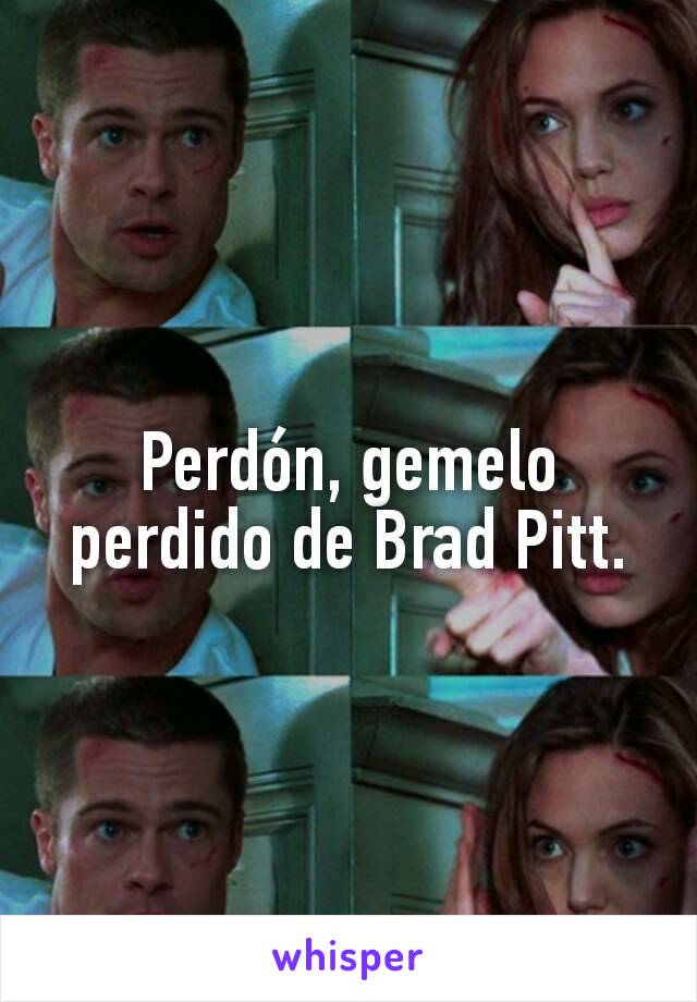 Perdón, gemelo perdido de Brad Pitt.