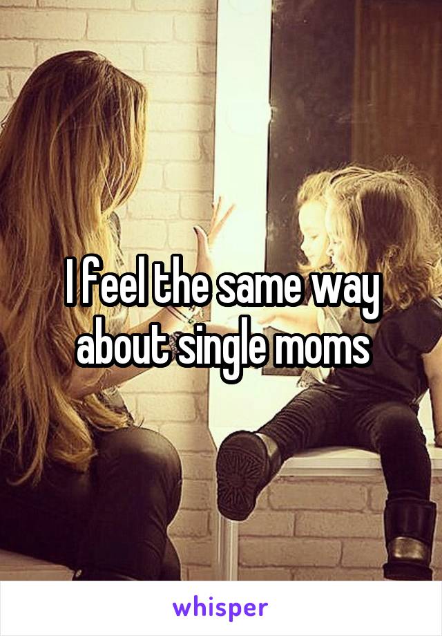 I feel the same way about single moms