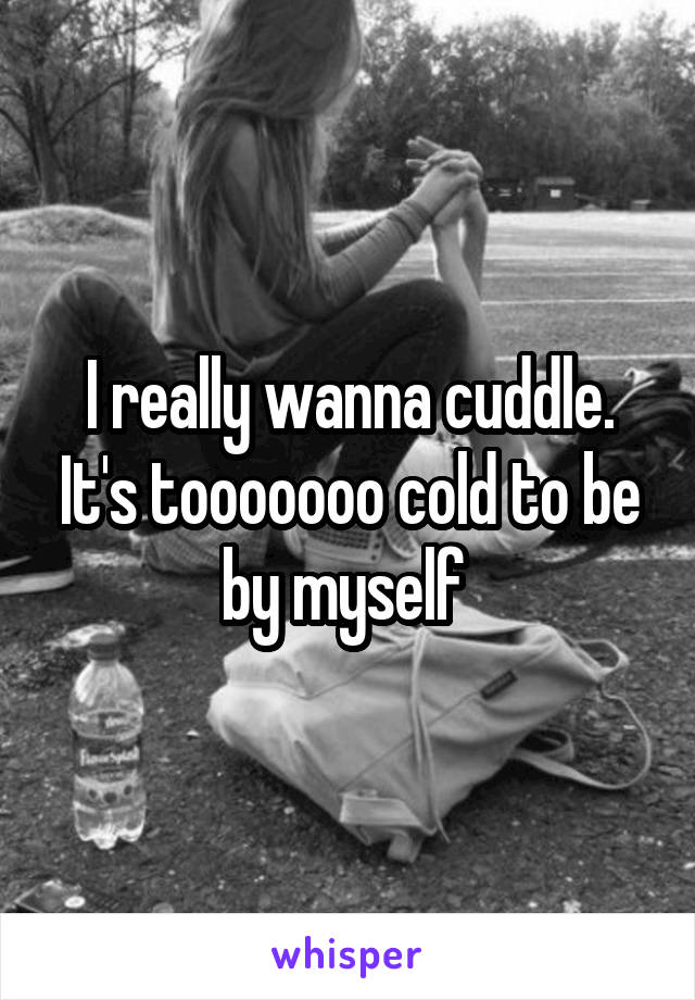 I really wanna cuddle. It's tooooooo cold to be by myself 