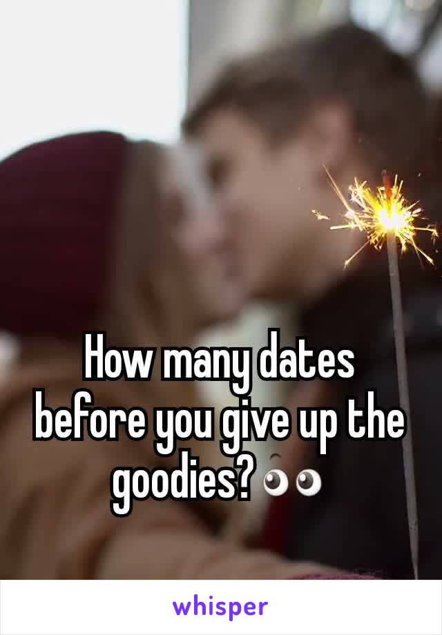 How many dates before you give up the goodies?👀