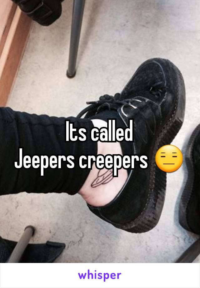 Its called
Jeepers creepers 😑