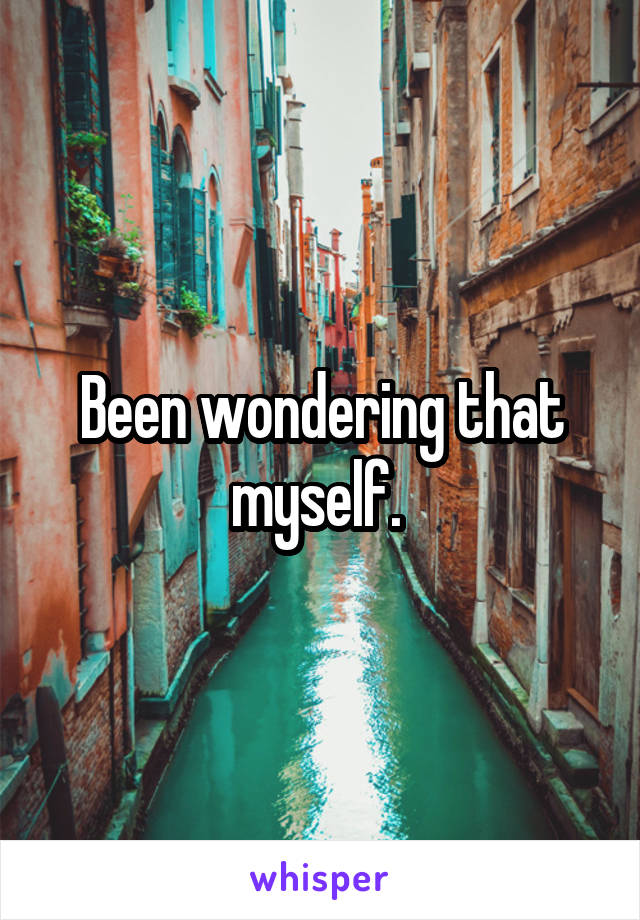 Been wondering that myself. 