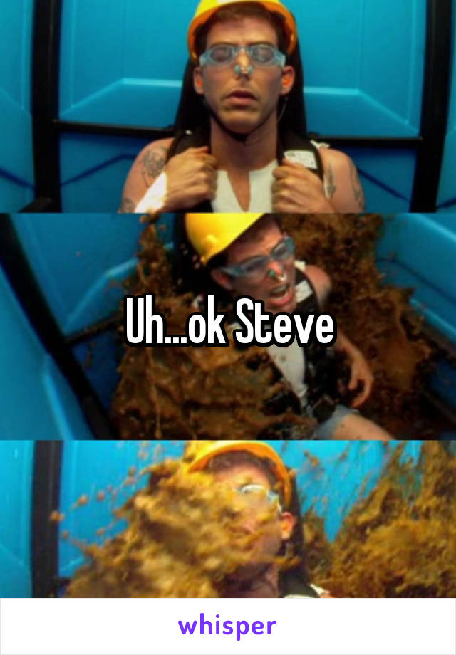 Uh...ok Steve